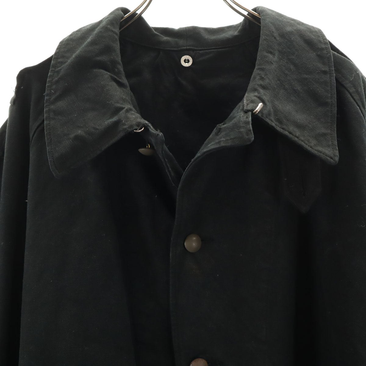 FRENCH ARMY 50s M35 Overdyed Motorcycle Coat Black