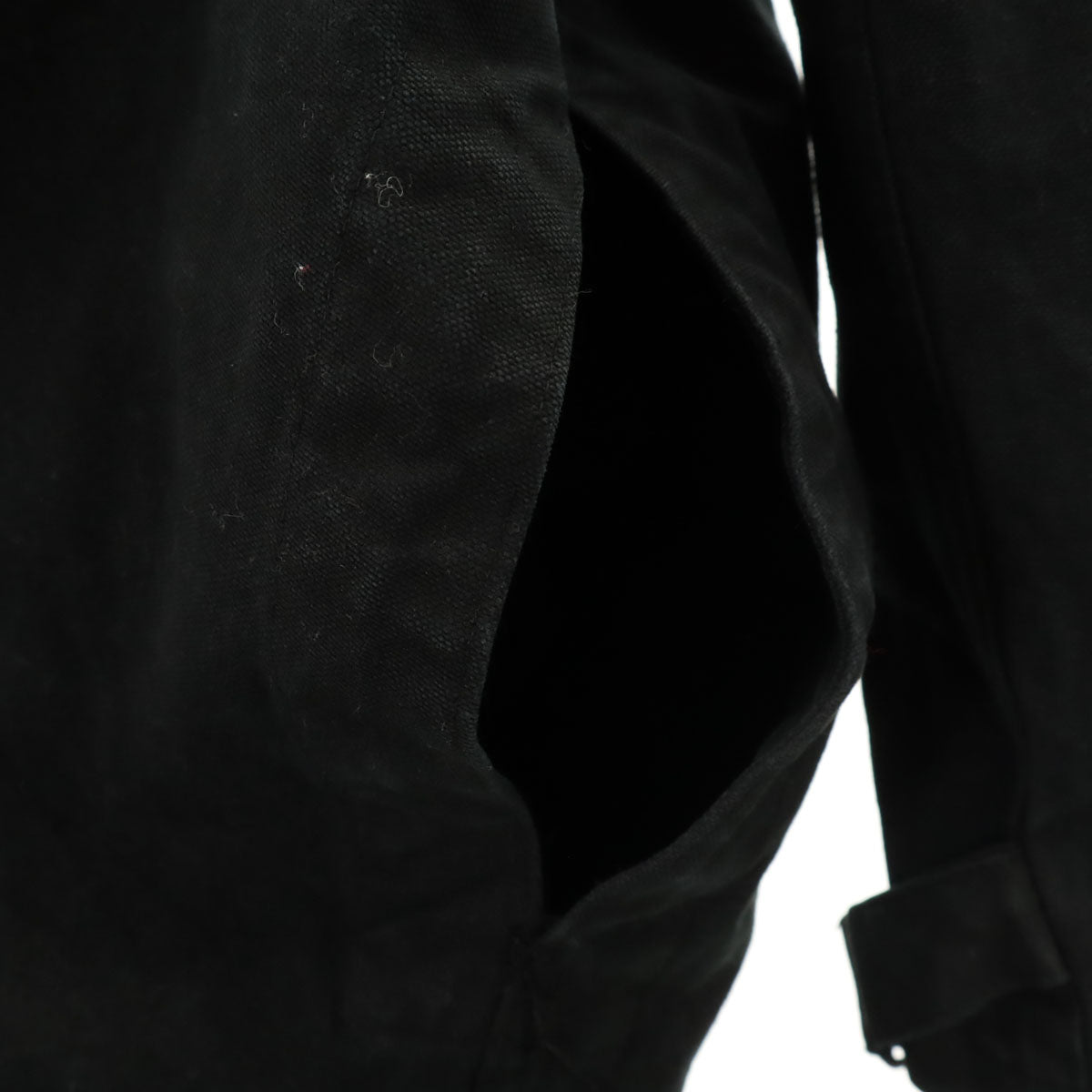 FRENCH ARMY 50s M35 Overdyed Motorcycle Coat Black