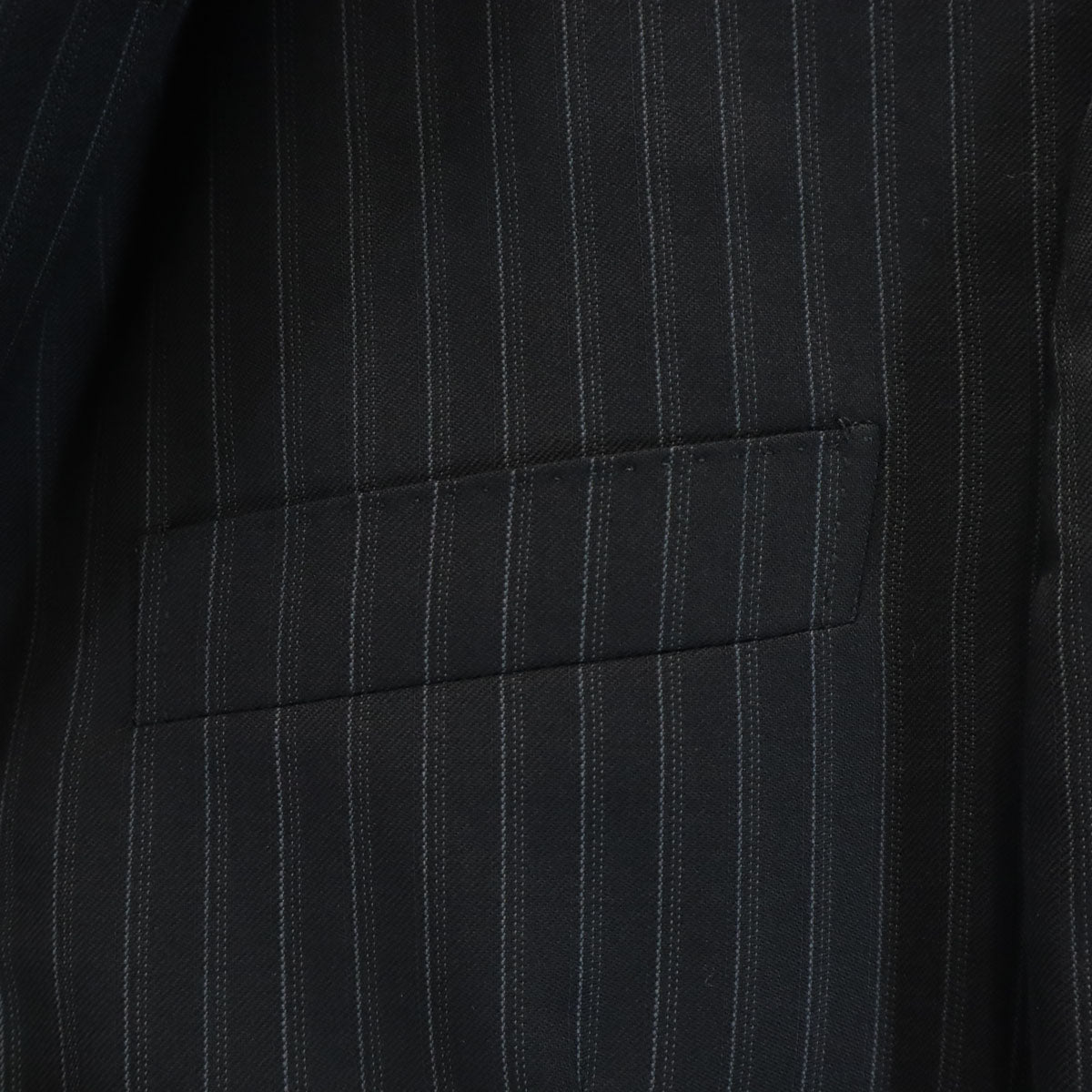 GUCCI Italian Striped Suit Black Size 46