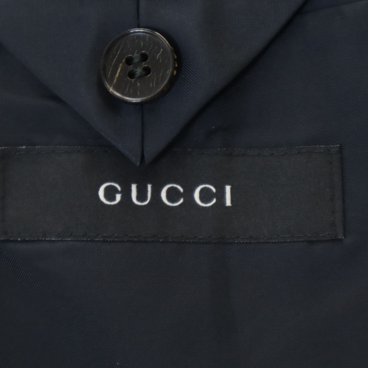GUCCI Italian Striped Suit Black Size 46