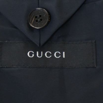 GUCCI Italian Striped Suit Black Size 46