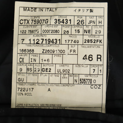 GUCCI Italian Striped Suit Black Size 46