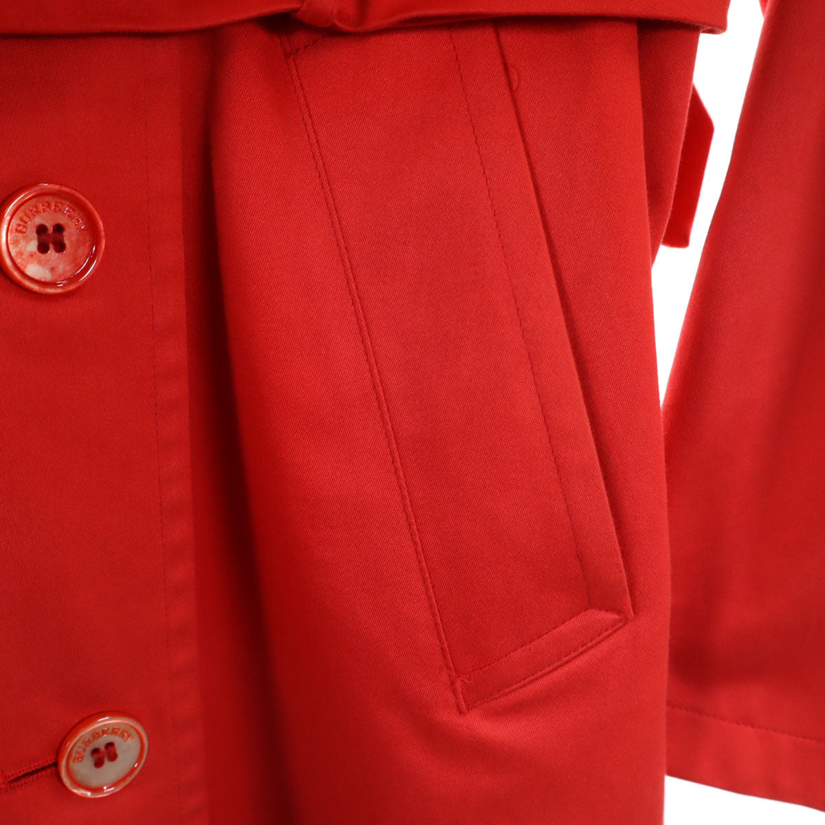 BURBERRY LONDON Made in UK Trench Coat Red Size 6