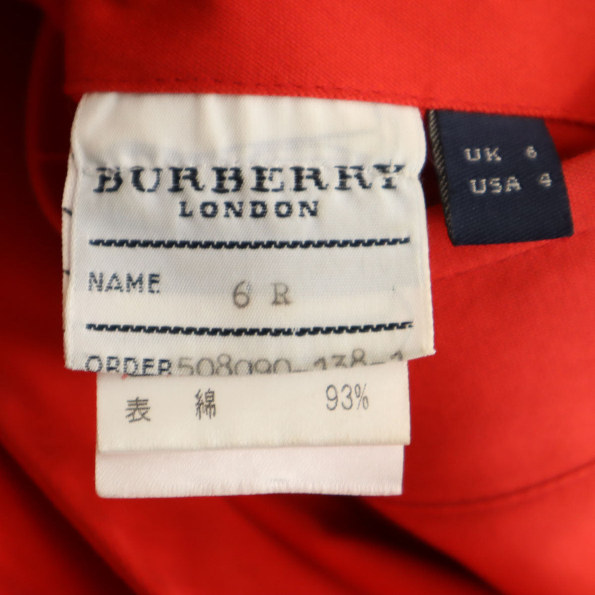 BURBERRY LONDON Made in UK Trench Coat Red Size 6
