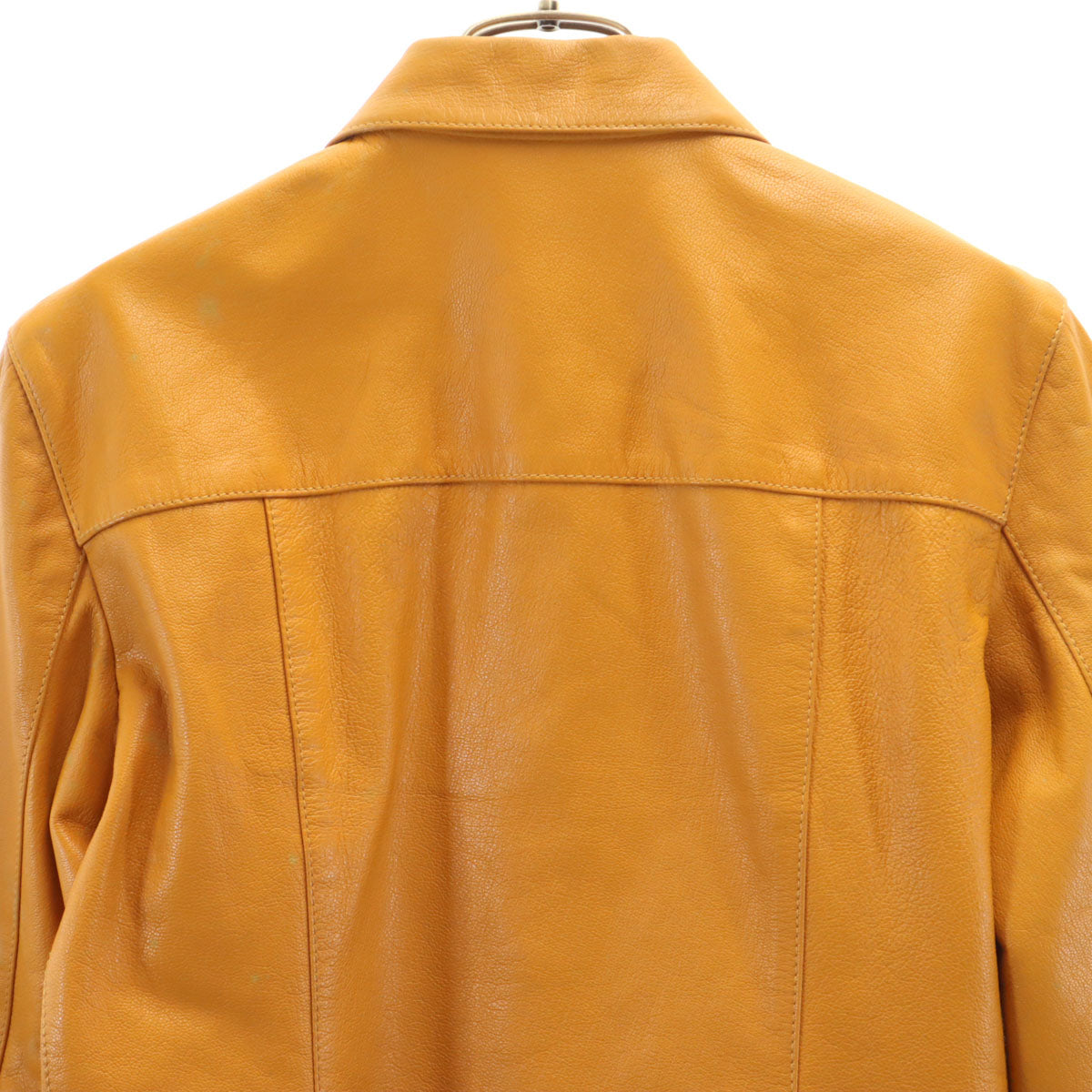 PRADA Italy Leather Long Sleeve Button-Up Size 44