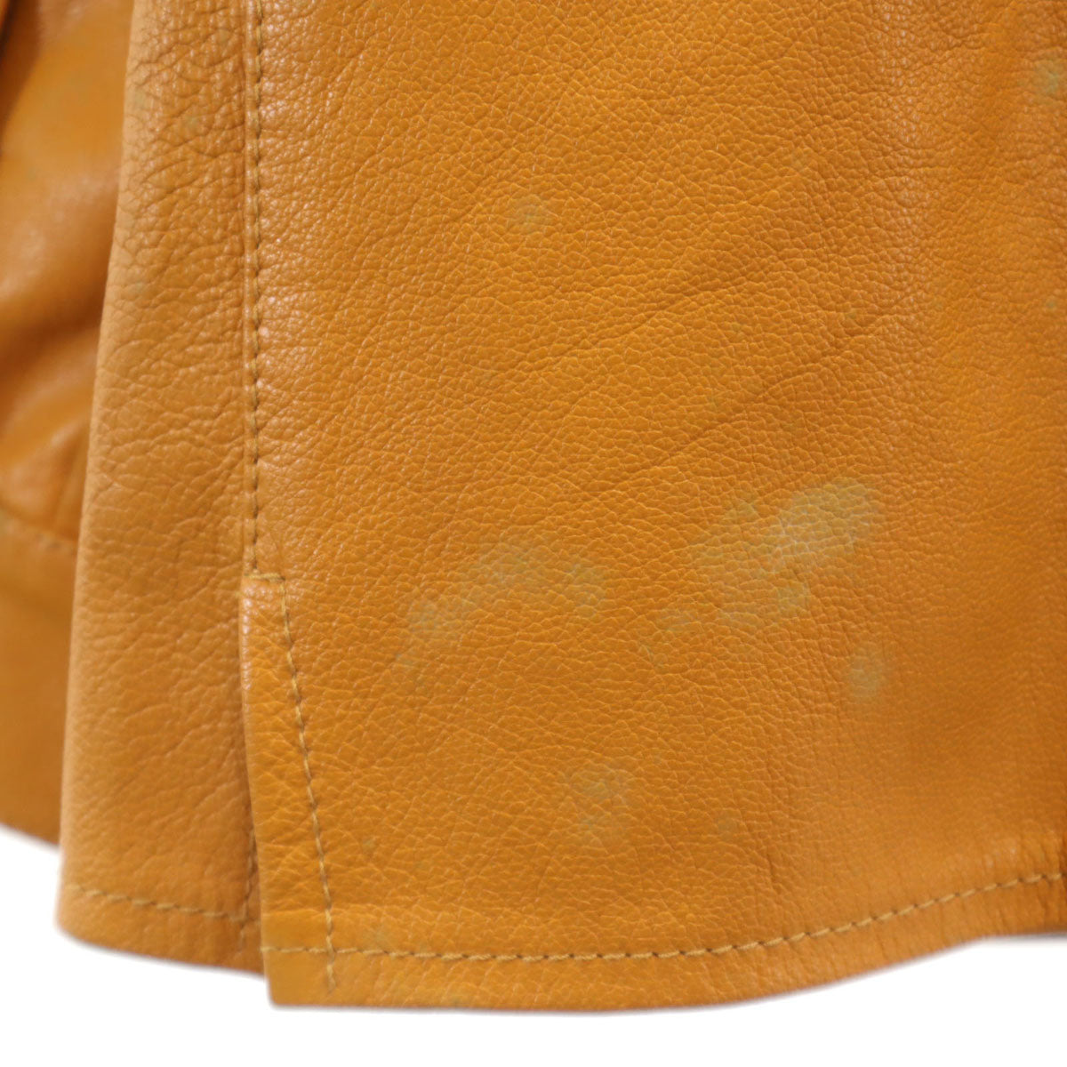 PRADA Italy Leather Long Sleeve Button-Up Size 44