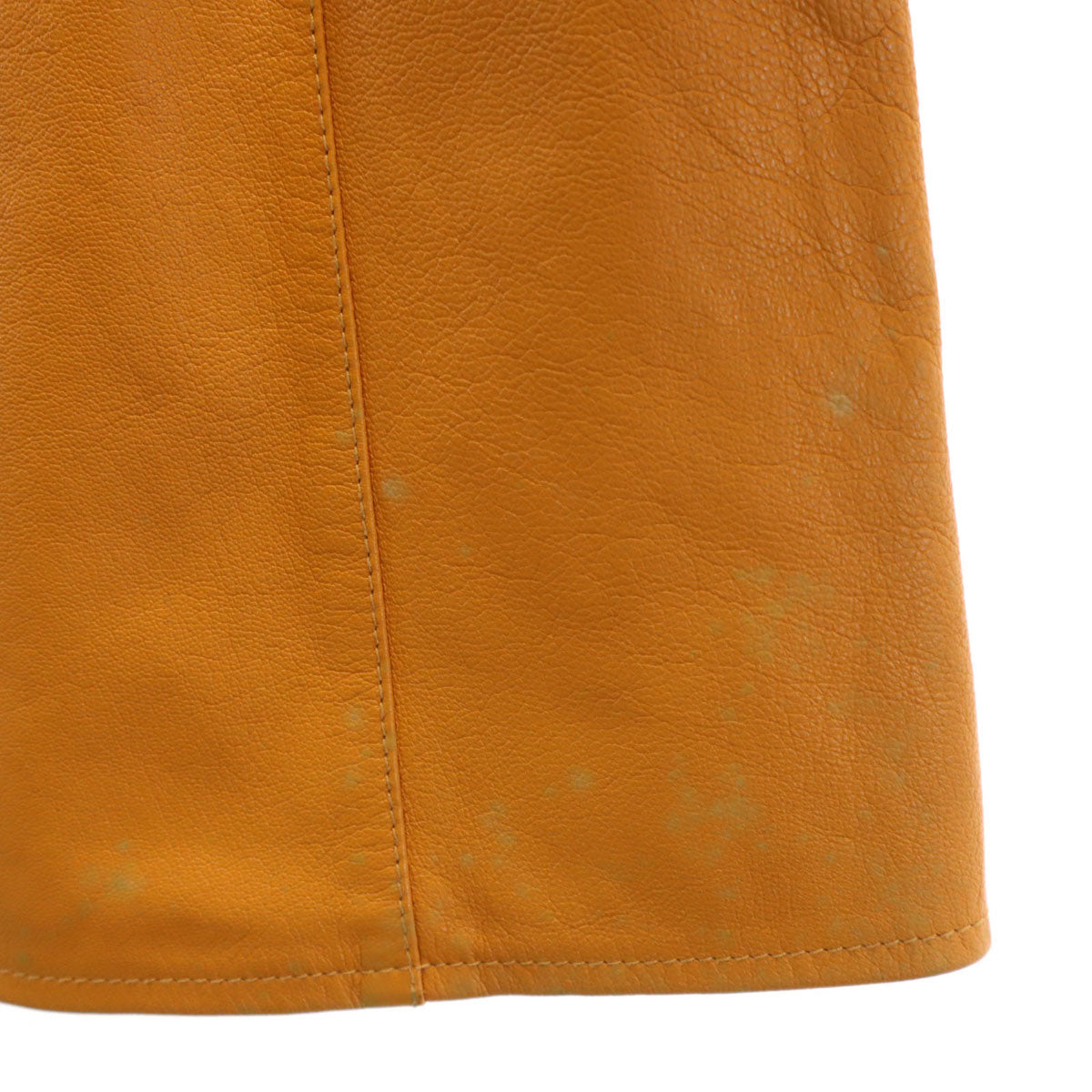 PRADA Italy Leather Long Sleeve Button-Up Size 44