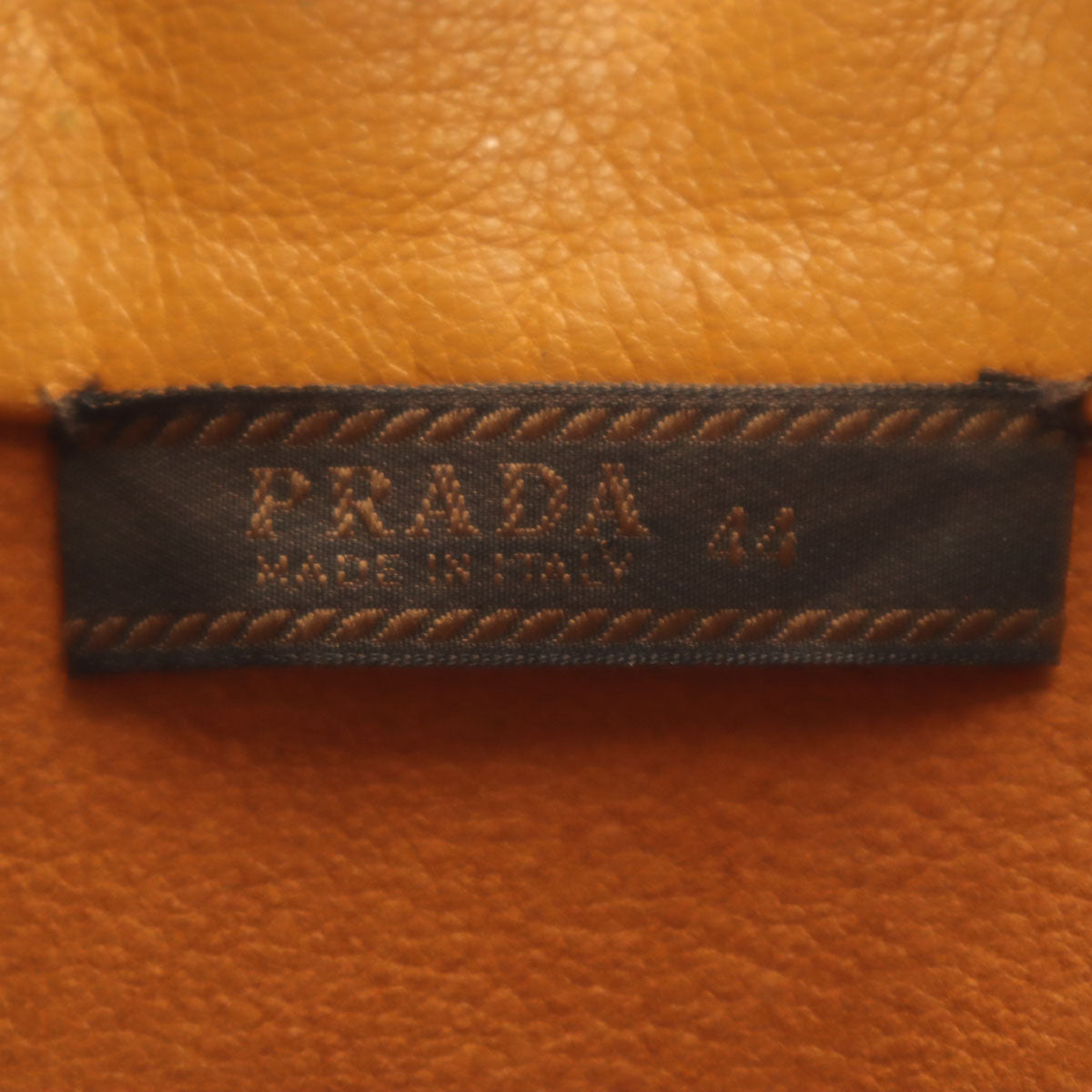 PRADA Italy Leather Long Sleeve Button-Up Size 44