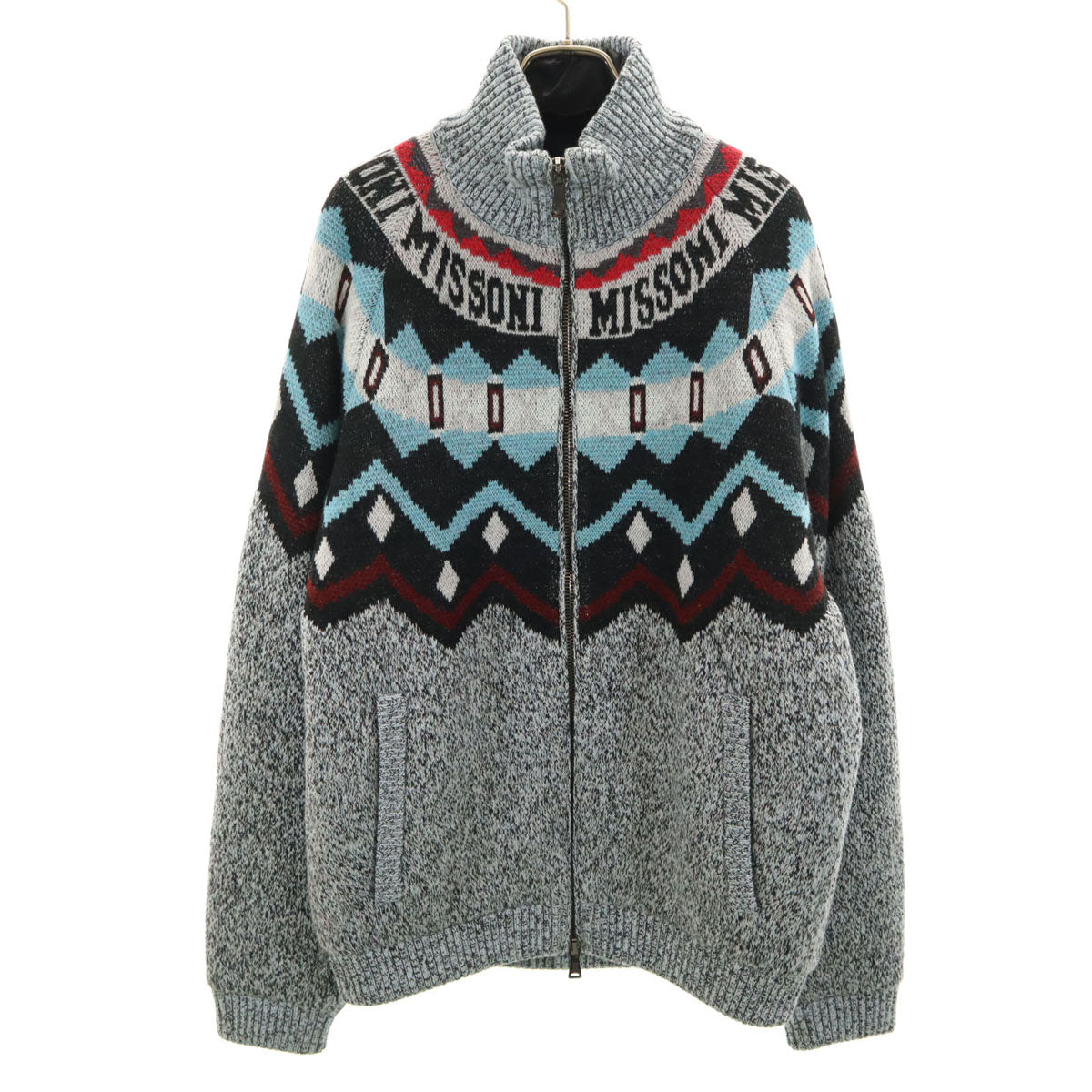 Missoni Fair Isle Knit Padded Jacket Multi Size 48