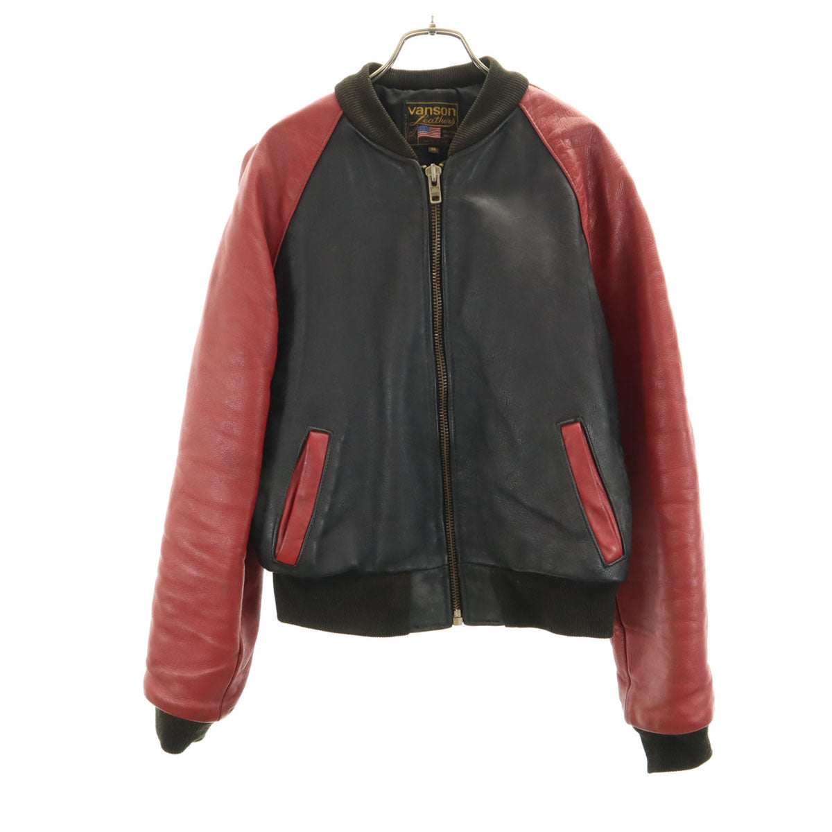 USA Vanson Leather Genuine Leather Jacket Black Size 36