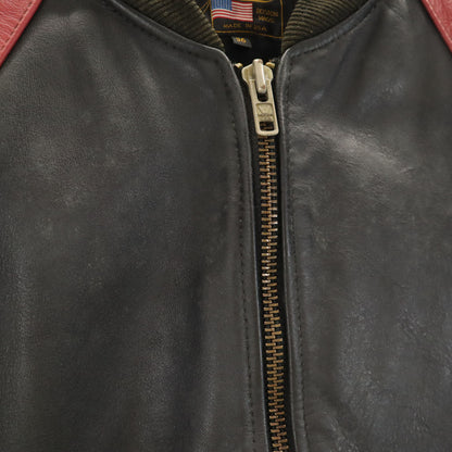 USA Vanson Leather Genuine Leather Jacket Black Size 36
