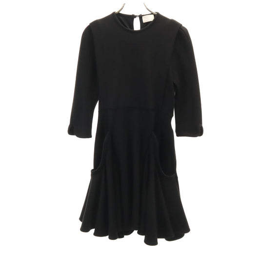 Mame Kurogouchi 3/4 Sleeve Mini Dress Black Size 1