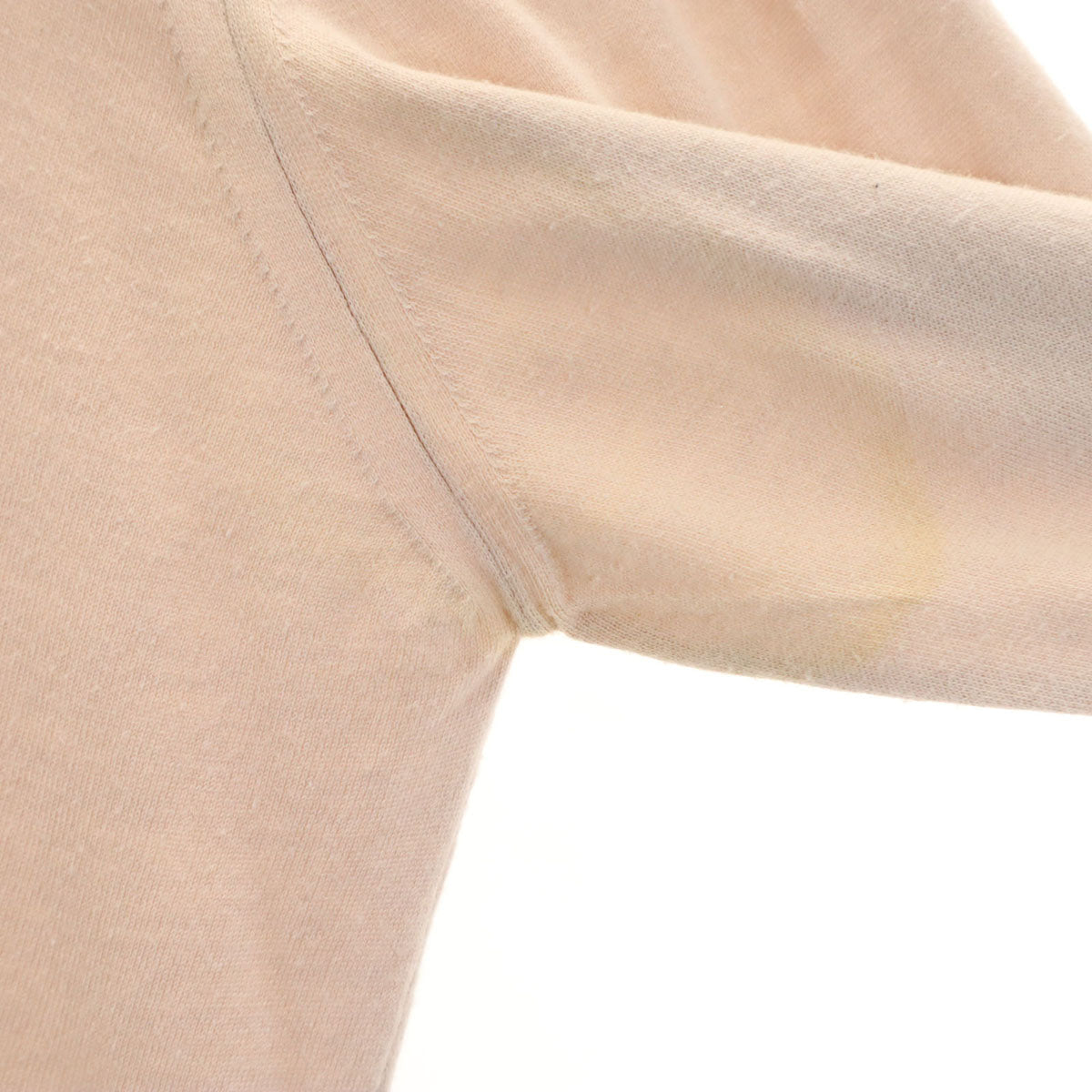 GUCCI Italian V-Neck Long Sleeve T-Shirt Pale Orange Size M
