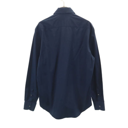 PRADA Italian-made Navy Long Sleeve Cotton Shirt Size 39