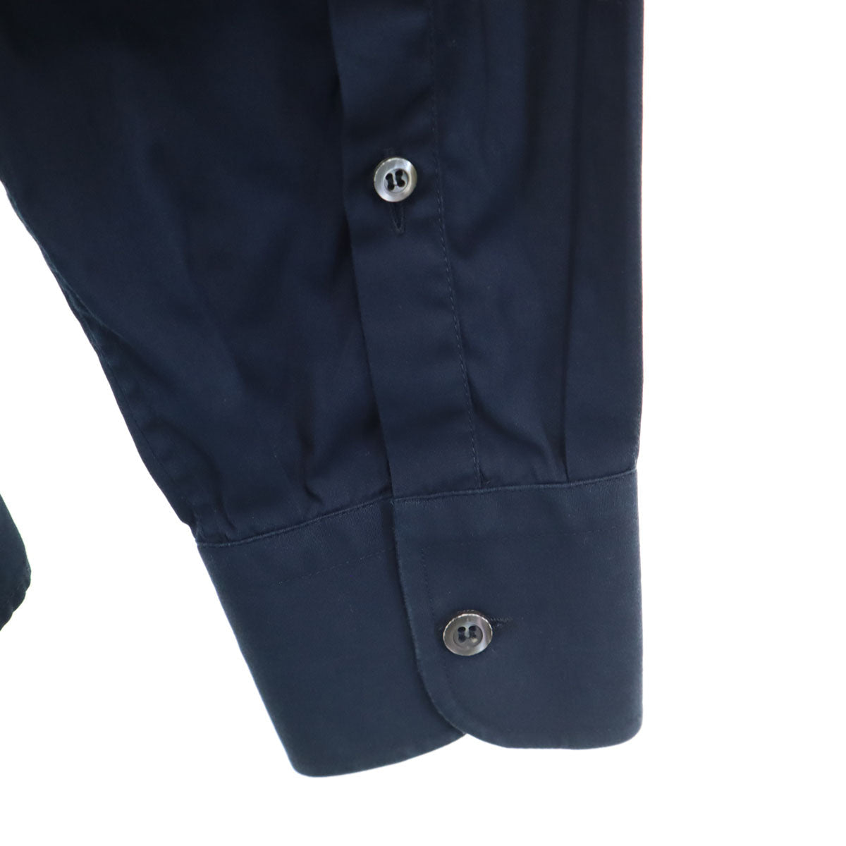 PRADA Italian-made Navy Long Sleeve Cotton Shirt Size 39