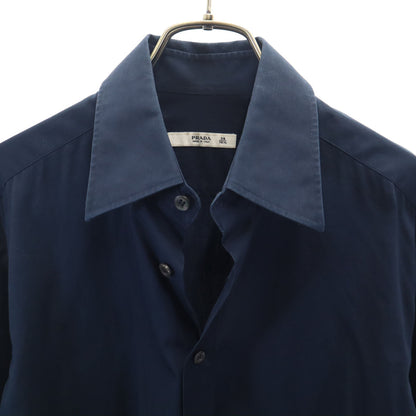 PRADA Italian-made Navy Long Sleeve Cotton Shirt Size 39