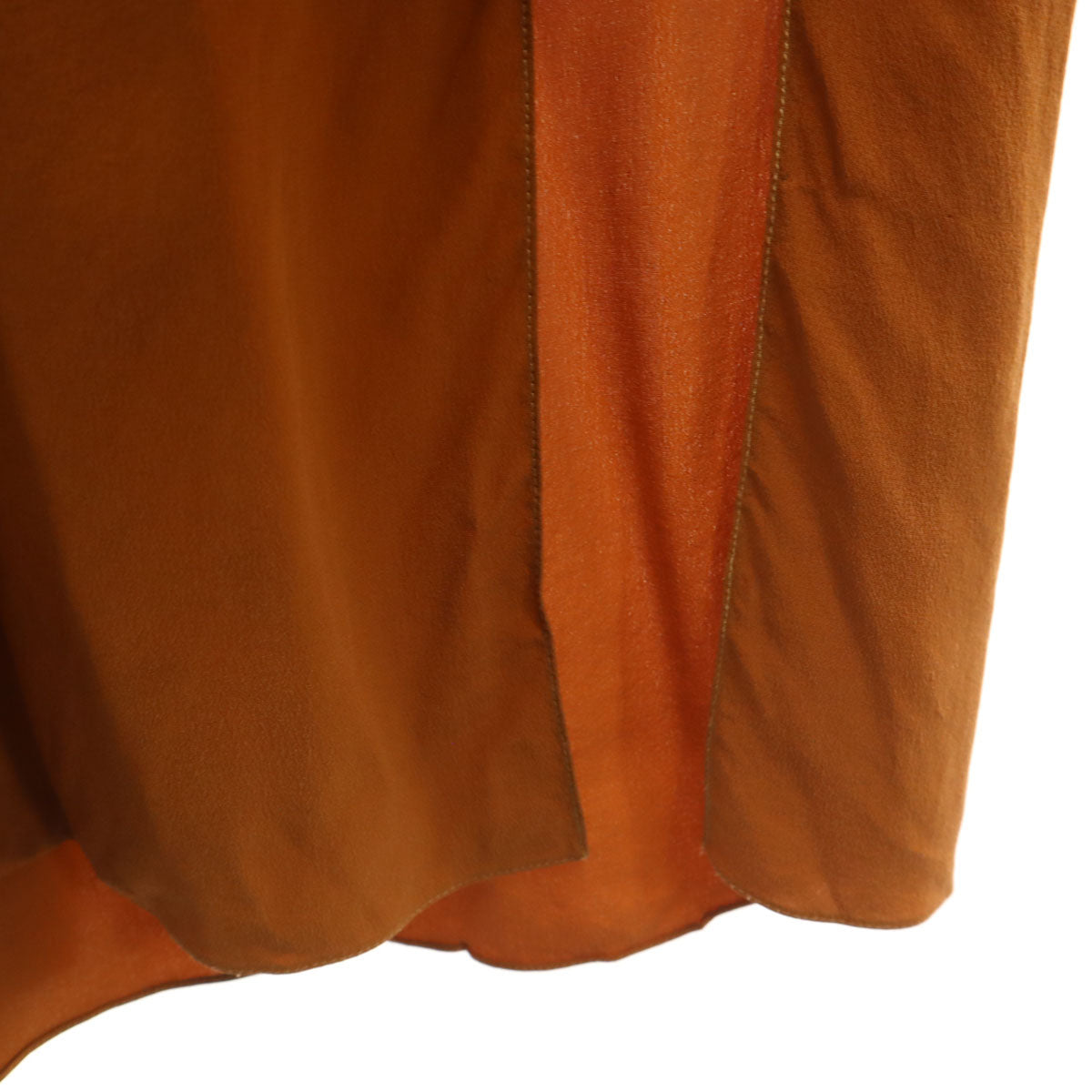 FENDI Italian Silk 3/4 Sleeve Maxi Orange Brown Dress Size 36