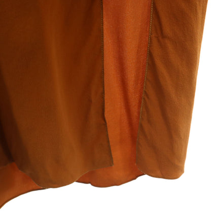 FENDI Italian Silk 3/4 Sleeve Maxi Orange Brown Dress Size 36
