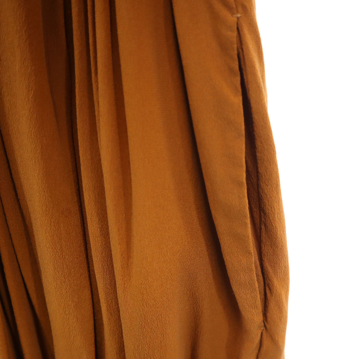 FENDI Italian Silk 3/4 Sleeve Maxi Orange Brown Dress Size 36