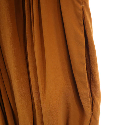 FENDI Italian Silk 3/4 Sleeve Maxi Orange Brown Dress Size 36