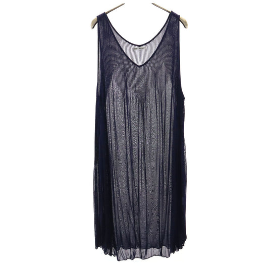 ISSEY MIYAKE Japan Made Sleeveless Sheer Dress Navy Size 2