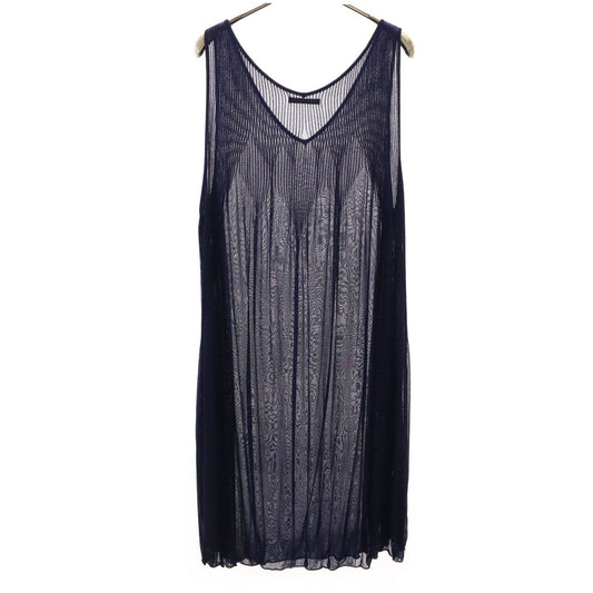 ISSEY MIYAKE Japan Made Sleeveless Sheer Dress Navy Size 2