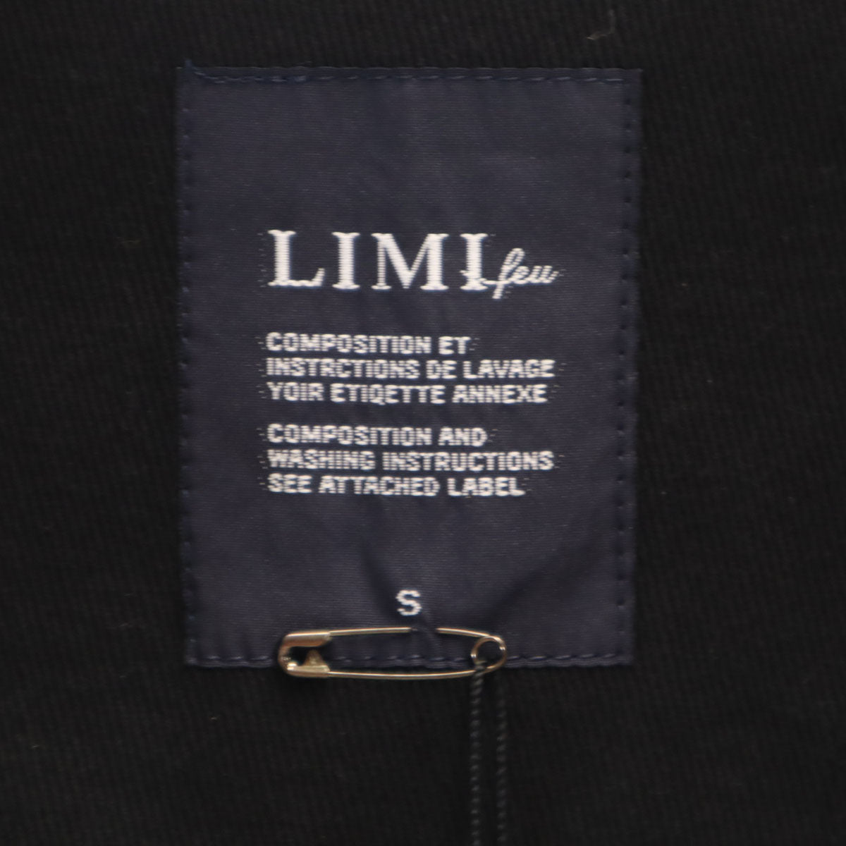 LIMI feu Made in Japan Long Vest Black Size S