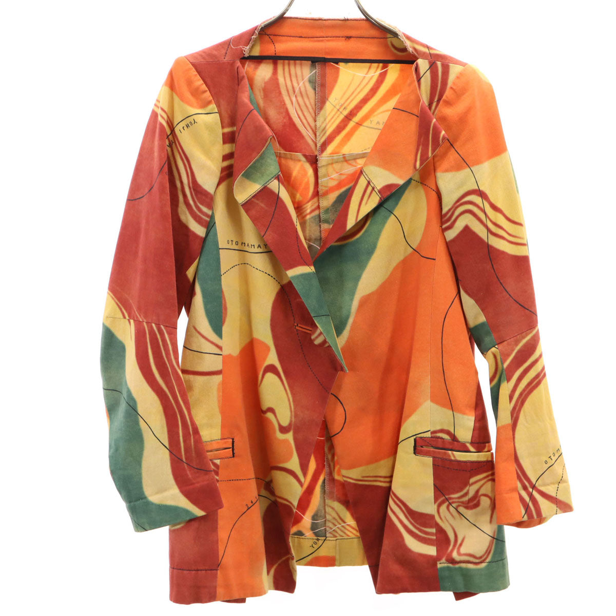 Yohji Yamamoto All-Over Pattern Jacket Orange Size 1