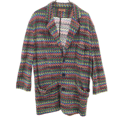 Missoni All-Over Pattern Lapel Knit Cardigan Multi Size 50