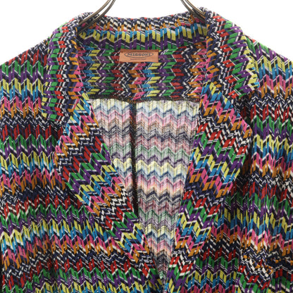 Missoni All-Over Pattern Lapel Knit Cardigan Multi Size 50