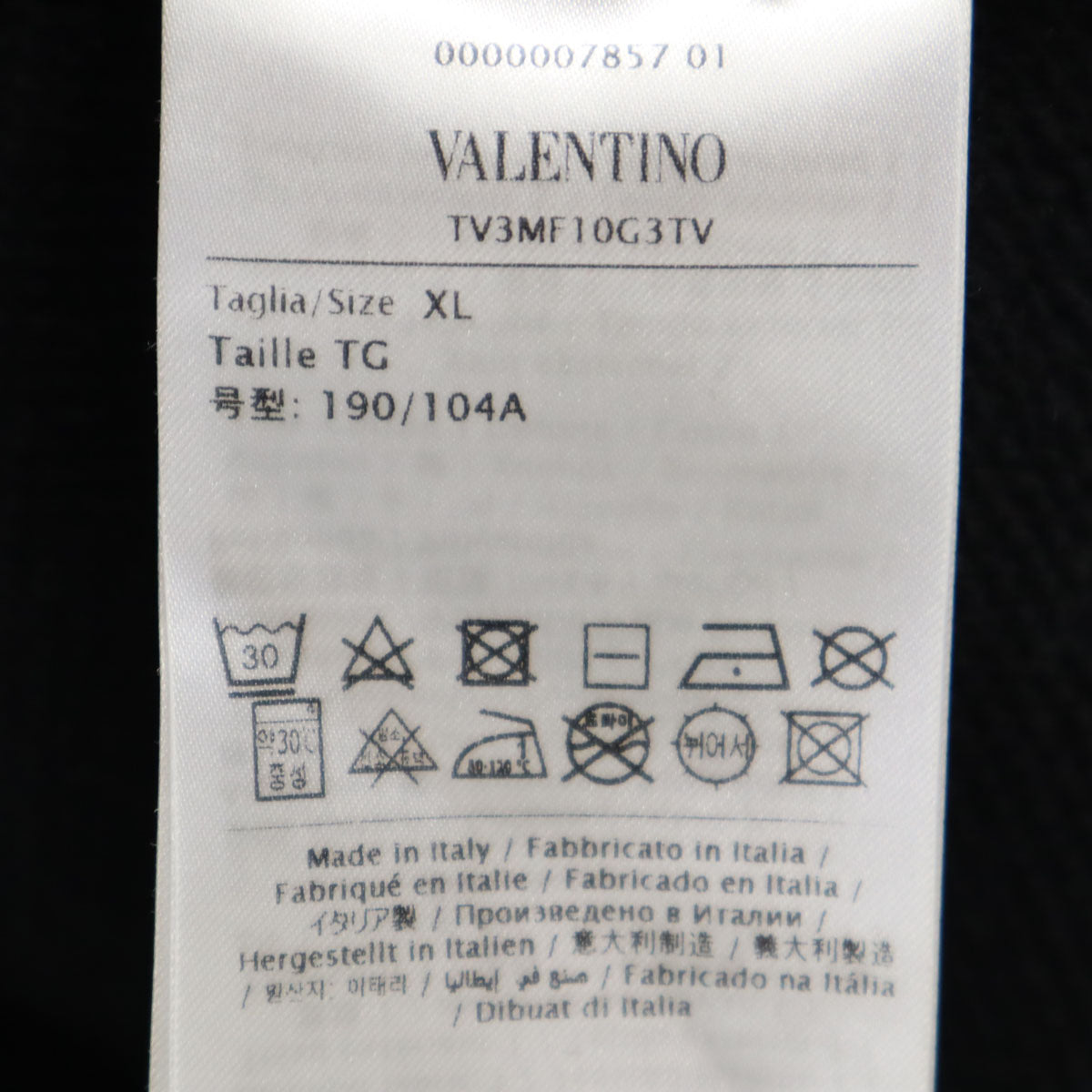 VALENTINO Italian Long Sleeve Sweatshirt Black Size XL