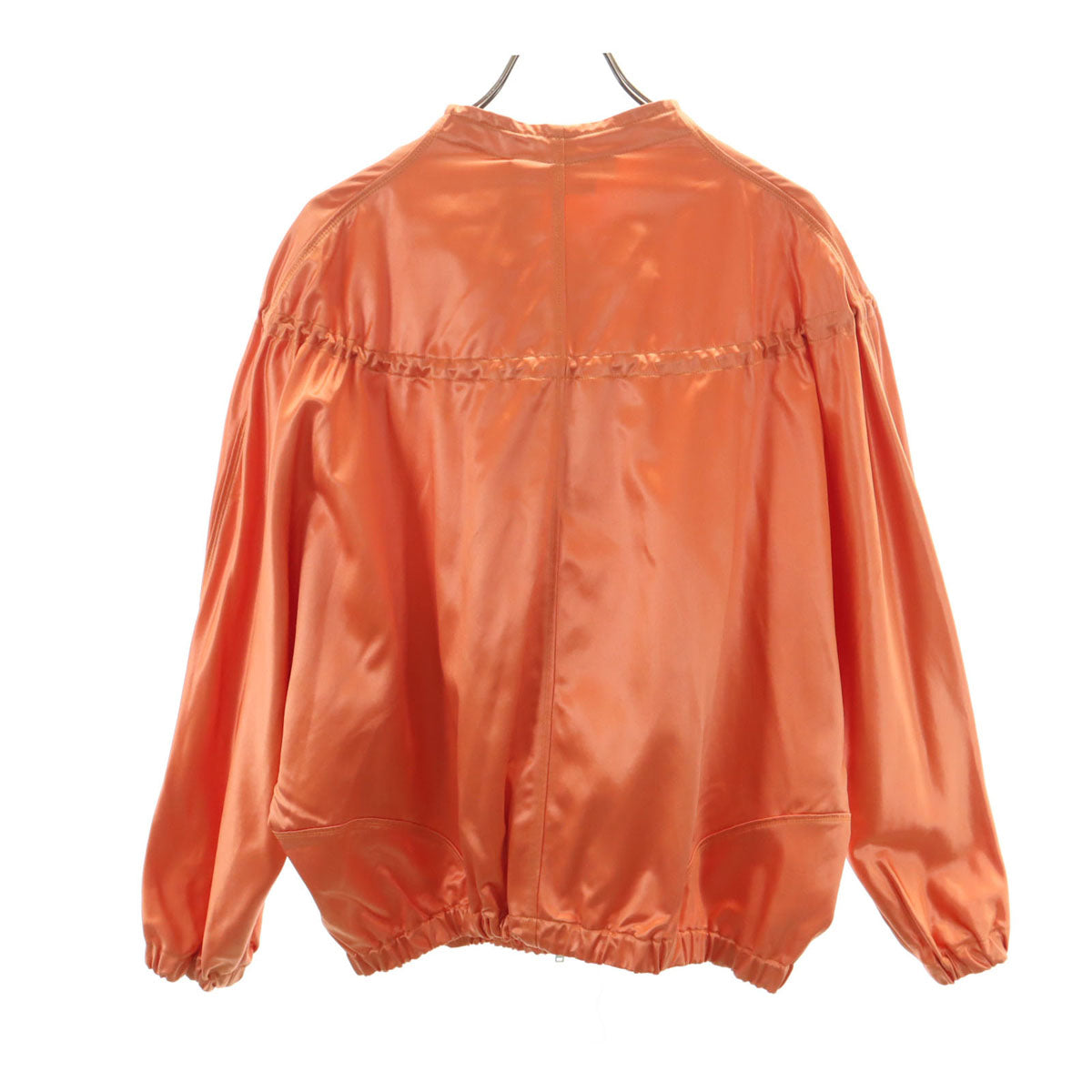 MARNI Italian Satin Drawstring Blouson Jacket Orange Size 40