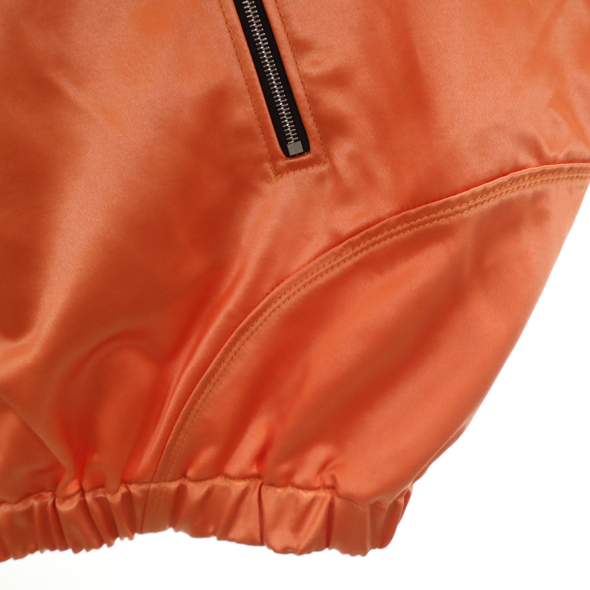 MARNI Italian Satin Drawstring Blouson Jacket Orange Size 40