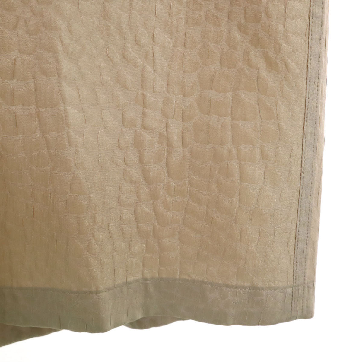 Christian Dior Croc-Pattern Bal Collar Coat Beige Size JP 9