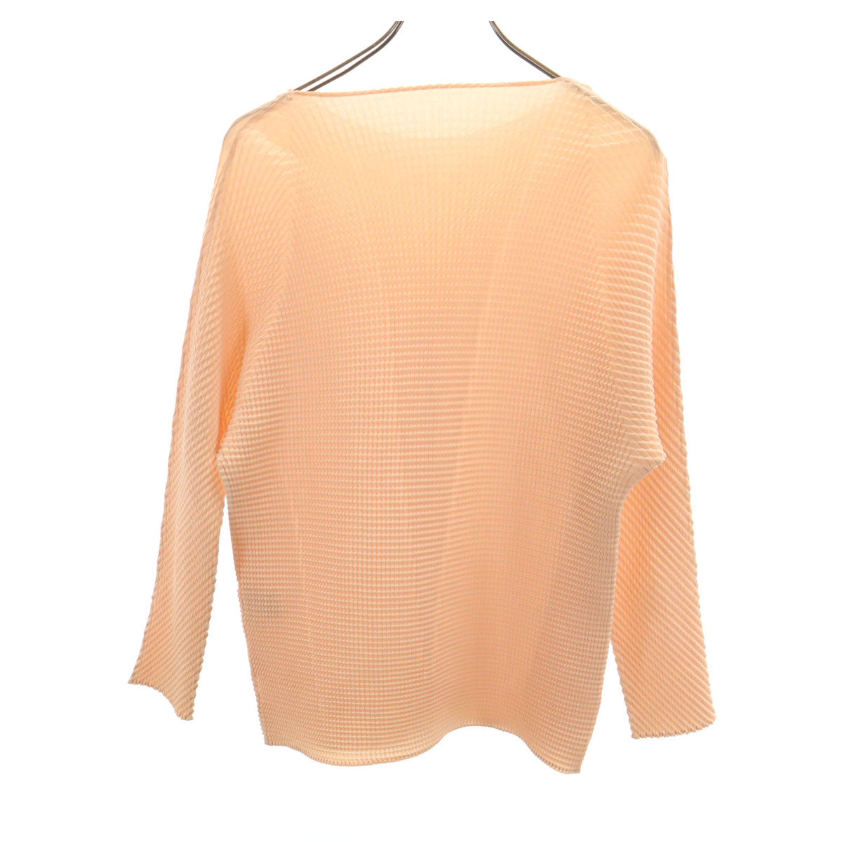 ISSEY MIYAKE 90s Pleated T-Shirt Pale Orange Size M