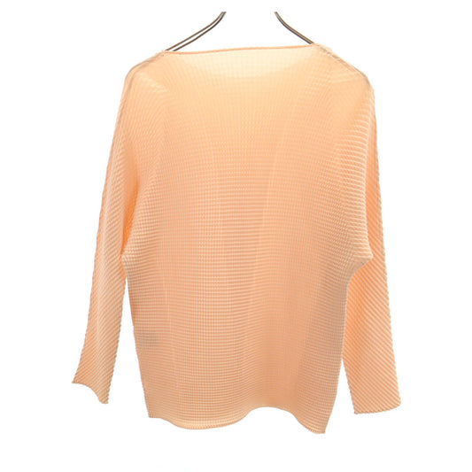 ISSEY MIYAKE 90s Pleated T-Shirt Pale Orange Size M