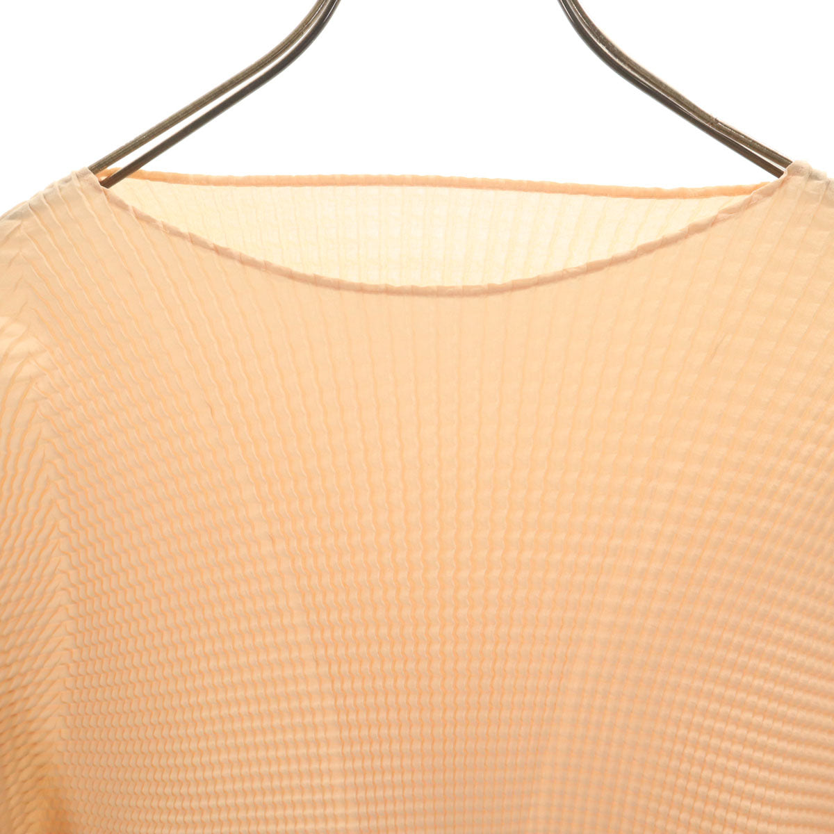 ISSEY MIYAKE 90s Pleated T-Shirt Pale Orange Size M