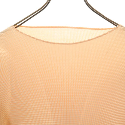 ISSEY MIYAKE 90s Pleated T-Shirt Pale Orange Size M