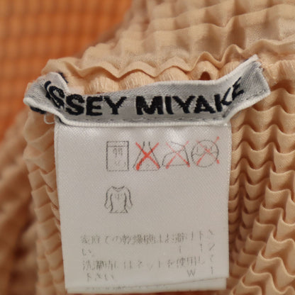 ISSEY MIYAKE 90s Pleated T-Shirt Pale Orange Size M
