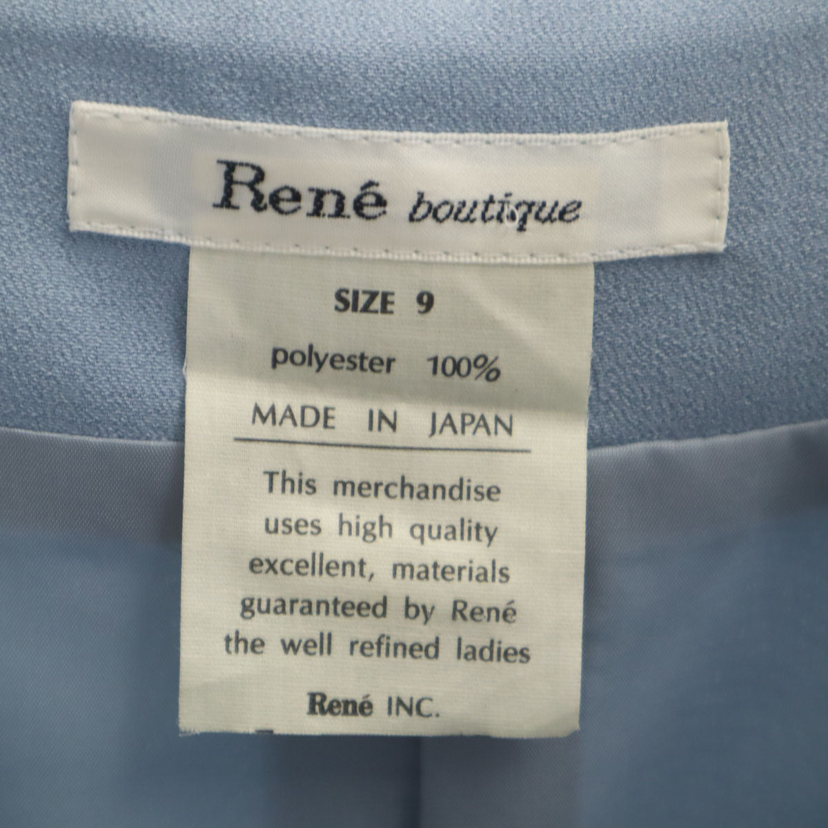 Rene Sleeveless Dress Blue Gray Size JP 9