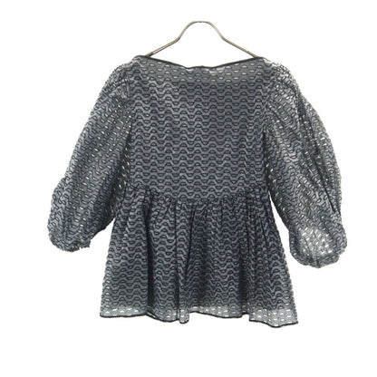 CECILIE BAHNSEN Bulgarian Heudi Top Tunic Black Blouse Size 8