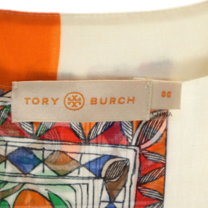 Tory Burch Pattern Long Sleeve Maxi Dress Orange Size 0 0
