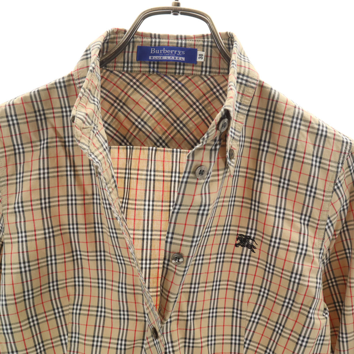 Burberrys OF LONDON BLUE LABEL 90s Nova Shirt Beige Down Jacket Size 38