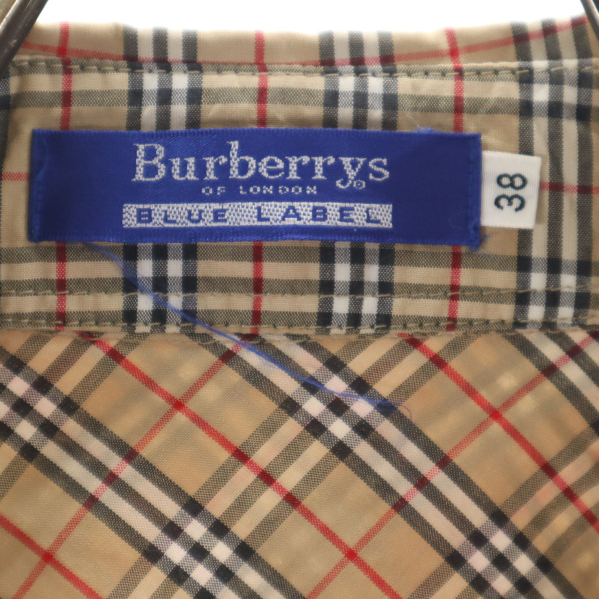 Burberrys OF LONDON BLUE LABEL 90s Nova Shirt Beige Down Jacket Size 38