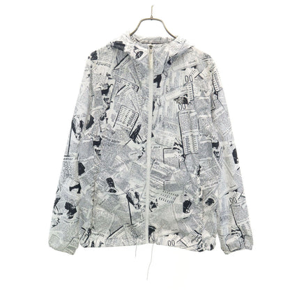 THE NORTH FACE Newspaper Print Windbreaker White Size M