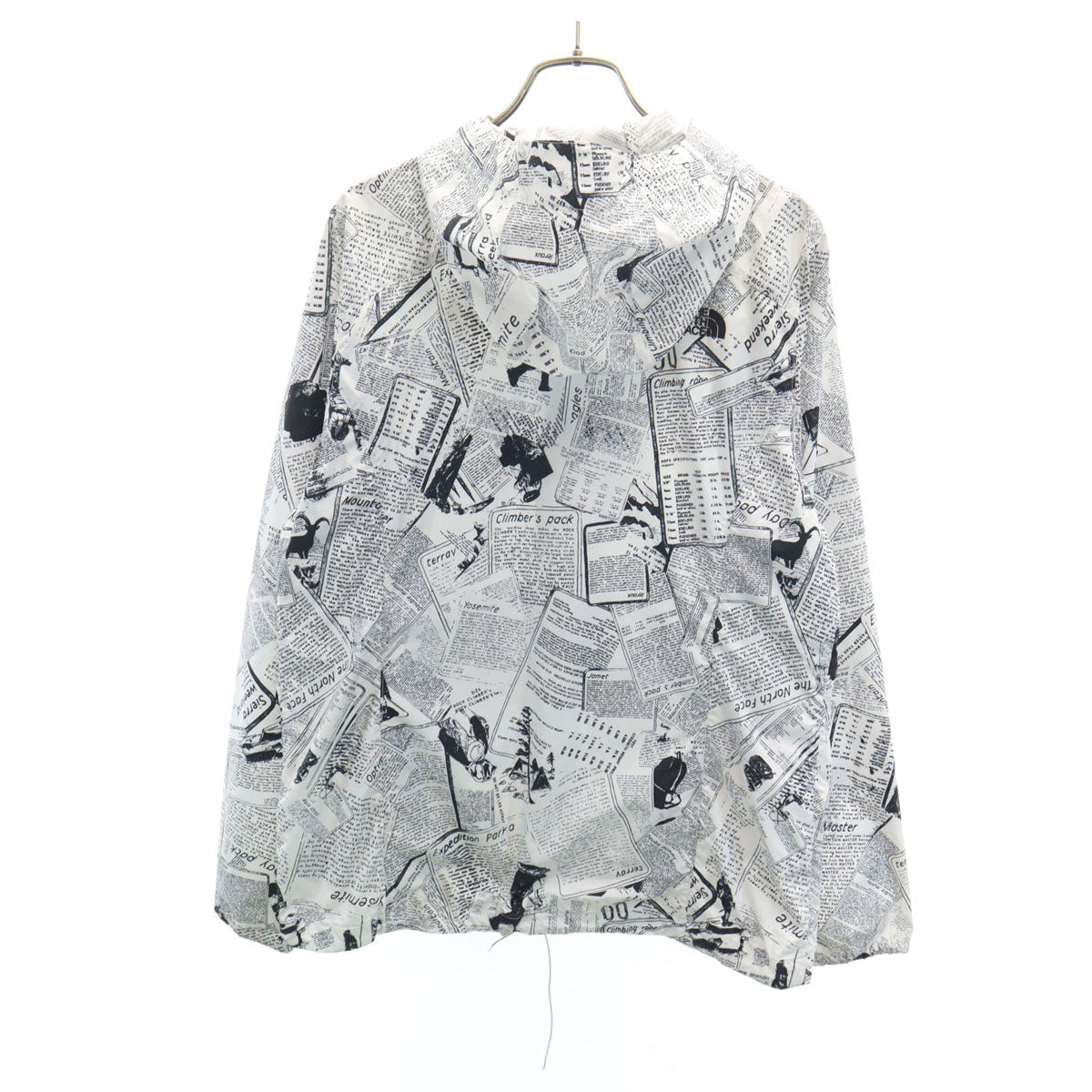 THE NORTH FACE Newspaper Print Windbreaker White Size M