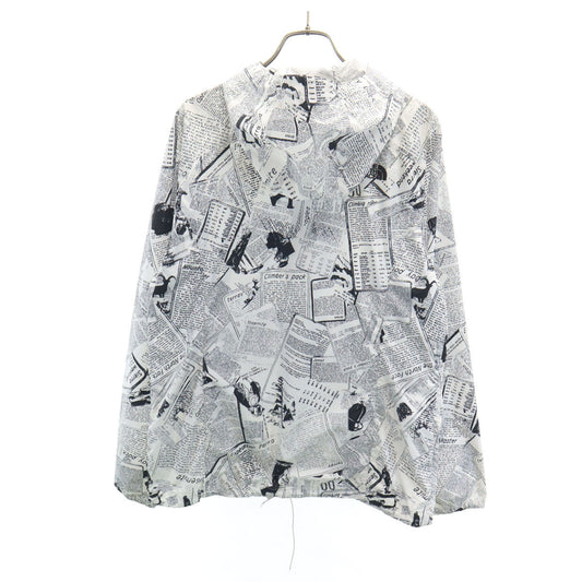 THE NORTH FACE Newspaper Print Windbreaker White Size M