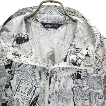 THE NORTH FACE Newspaper Print Windbreaker White Size M