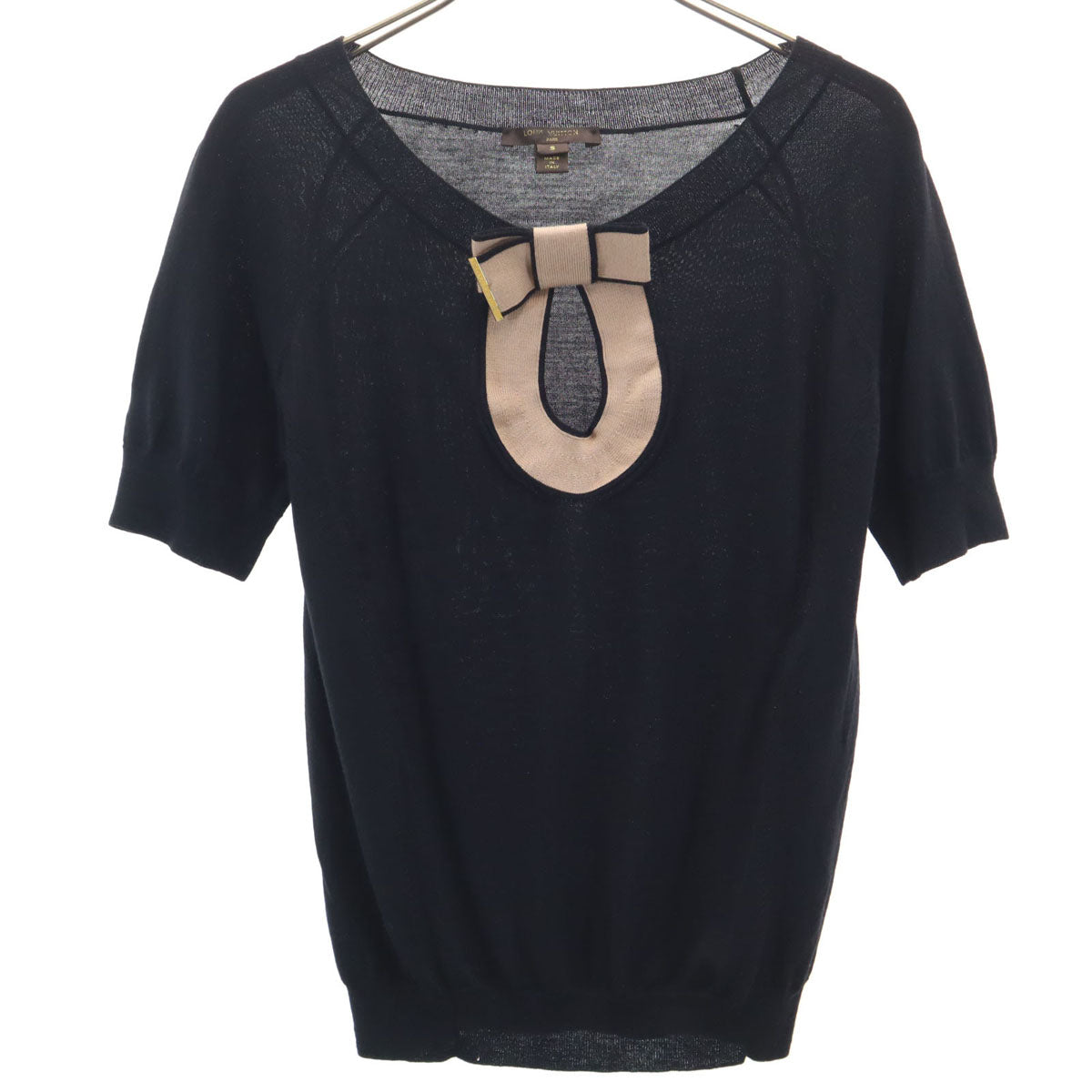 LOUIS VUITTON Italian Short Sleeve Knit Sweater Size S