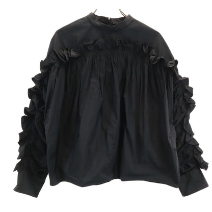 JIL SANDER Italian Long Sleeve Pullover Blouse Black Size 34